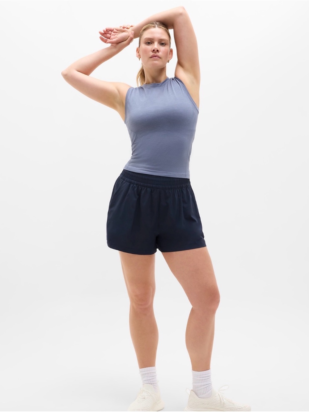 Athleta Weekender High Rise 3" Run Short wide, elasticated high-rise waistband - Picture 4 of 12